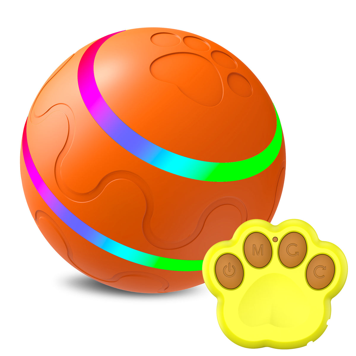 Pounca Ball with its paw-shaped remote